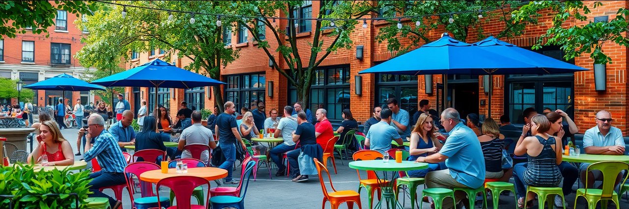 Vibrant outdoor dining scene in Raleigh showcasing the culinary scene