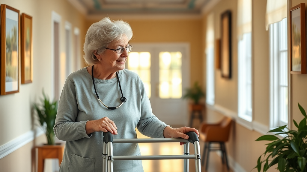assisted living North Carolina caregiver helping senior